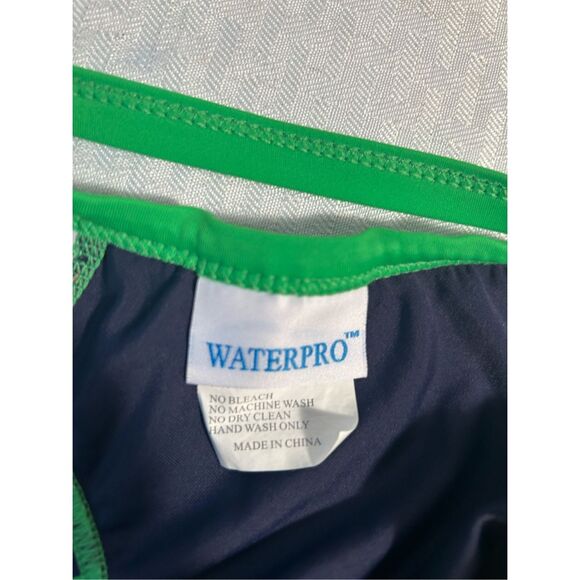 Waterproof swimsuit size 10 blue green circles rn#93411 size 36 - Picture 4 of 7